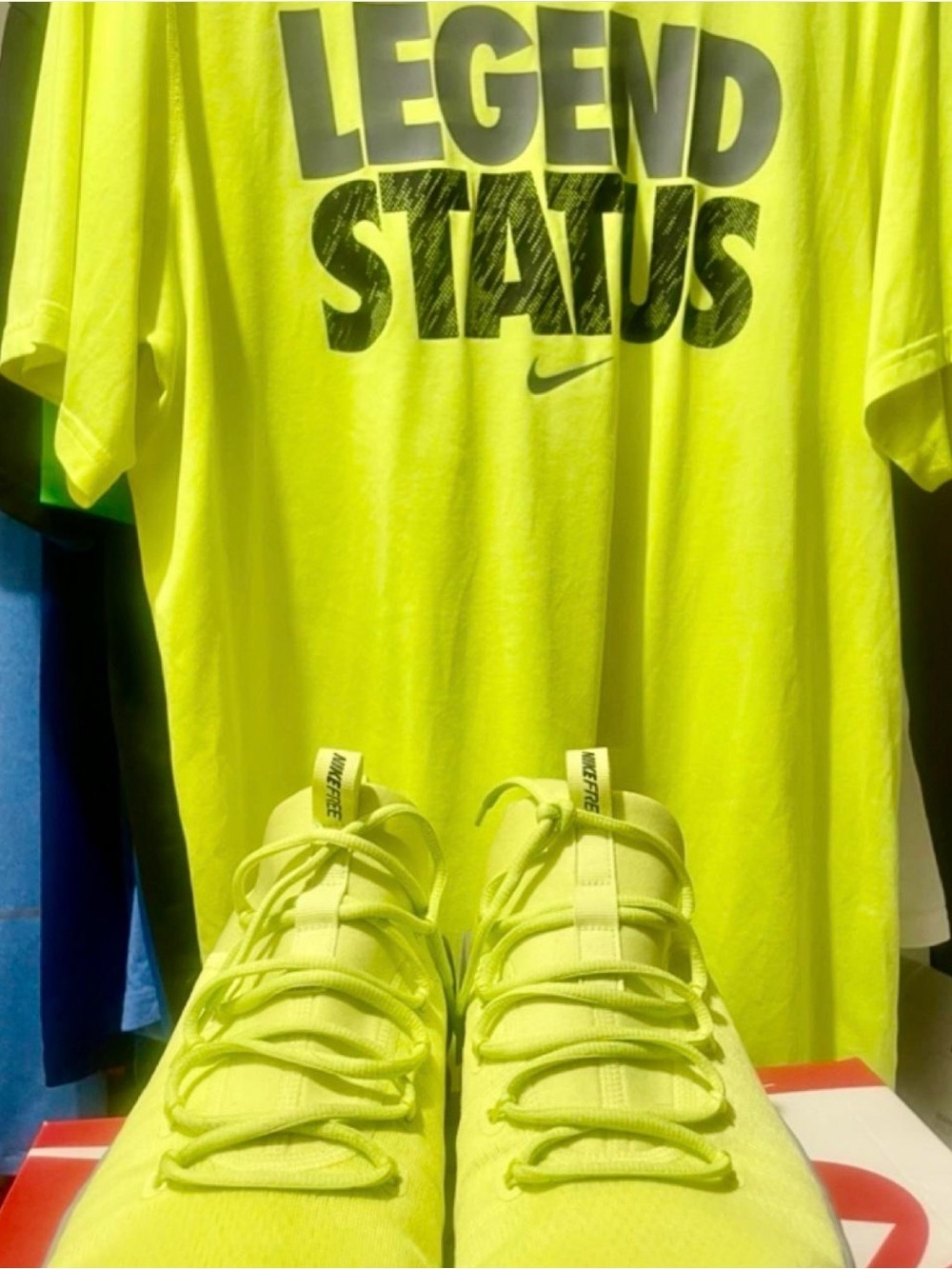 Nike Men's Neon Yellow Athletic Sneakers